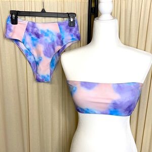 🎉HP🎉 EUC- WORN 1X TIE DYE FESTIVAL BIKINI SIZE SMALL